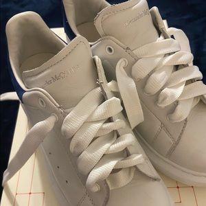 White with Blue detail Alexander McQueen  sneakers